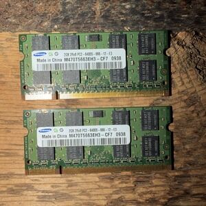 Samsung 2GB PC2-6400 DDR2 800MHz Non-ECC SODIMM Laptop Notebook Memory RAM 2x 2G